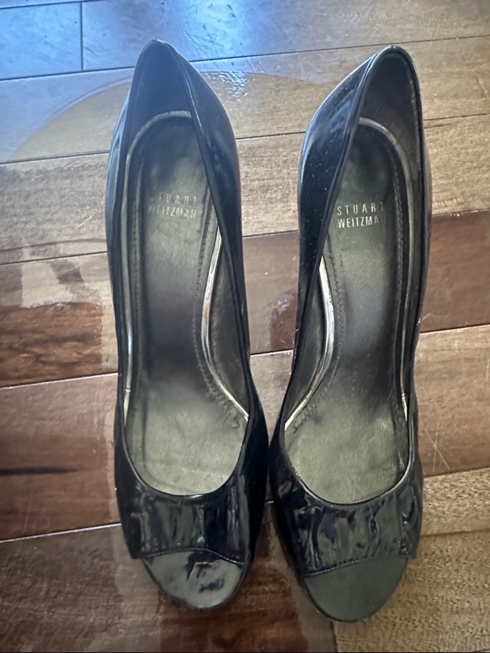 Stuart Weitzman Peep Toe Heels 11M EUC